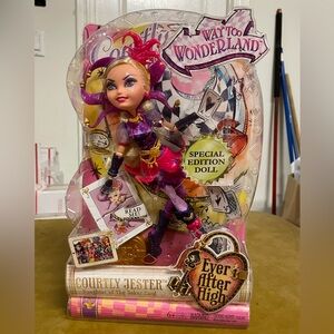 NWT NRFB Ever After High Courtly Jester Way to Wonderland 12” doll. Collectible